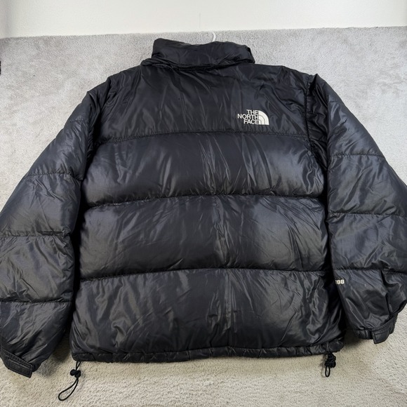 The North Face Jacket Mens Large Black 1996 Nuptse Retro 700 Down Puffer Hooded - Picture 10 of 13